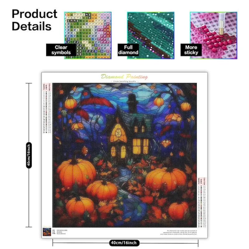 GATYZTORY 5d Diamond Painting  Halloween Scenery Full Drill Square/Round Diamond Embroidery  New Arrival Decorations For Home