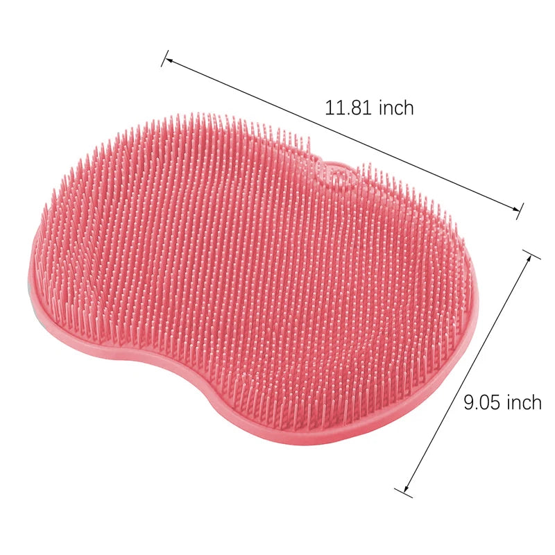 1Pc Silicone Rub Back Brush Bathroom Non-slip Wash Foot with Sucker Bath Massage Foot Exfoliating Brush Pad