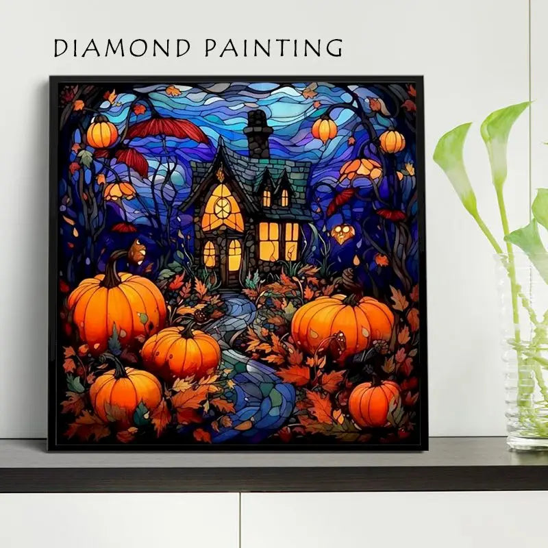 GATYZTORY 5d Diamond Painting  Halloween Scenery Full Drill Square/Round Diamond Embroidery  New Arrival Decorations For Home