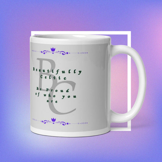 White glossy mug